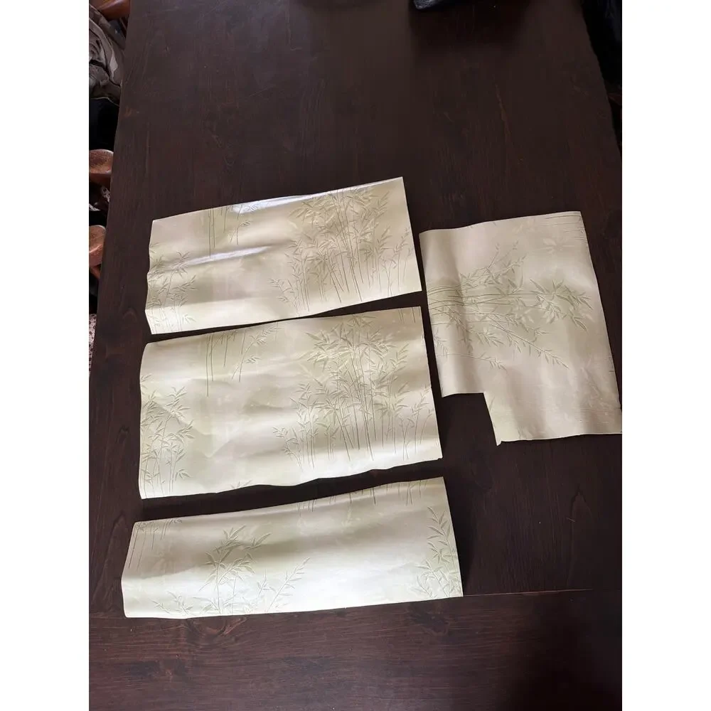 Vintage Bamboo Wallpaper Green Stalks Retro DIY Junk Journal Scrapbooking Gift